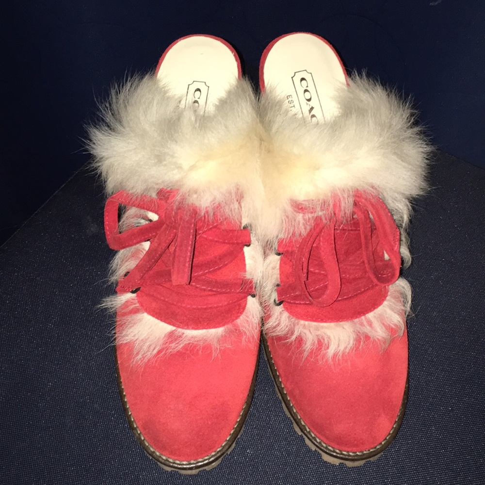 Coach Suede Mules Size 8